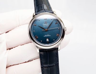 Omega De Ville 39.5MM for Men 32.7MM for Women 8215 Movement Blue Dial Watch